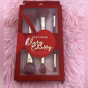 NIB Very Cherry Valentine 💝 Gift iIdea Spectrum 3 Dual Face Brush Set